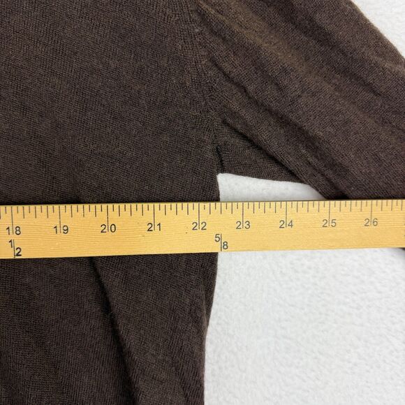 Orvis‎ Sweater Mens XL Brown 100% Merino Wool V Neck Pullover Dad Preppy Golf - Picture 3 of 6